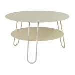 Table basse ronde en acier ivoire 72 x 42 cm carl - resistub