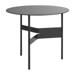 Table basse ronde en acier noir 54x44cm shim - hay