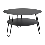 Table basse ronde en acier noir 72 x 42 cm carl - resistub