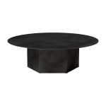 Table basse ronde en acier noir minuit 110cm epic - gubi