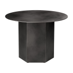 Table basse ronde en acier noir minuit 60cm epic - gubi