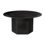 Table basse ronde en acier noir minuit 80cm epic - gubi