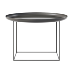 Table basse ronde en acier noire 70 cm duke - norr11