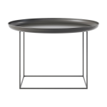 Table basse ronde en acier noire 70 cm duke - norr11