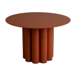 Table basse ronde en acier terracotta 60 x 38 cm octave - resistub