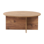 Table basse ronde en bois 90x40cm soleil - home design
