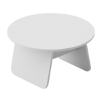 Table basse ronde en bois de ch�ne blanc 71x38cm momoko - emko