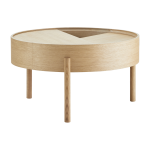 Table basse ronde en bois de ch�ne huil� 66x38cm arc - woud