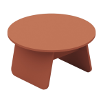 Table basse ronde en bois de ch�ne terracotta 71x38cm momoko - emko
