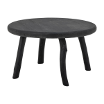Table basse ronde en bois de pin r�cup�r� noir 70 x 43 cm milos - bloomingville