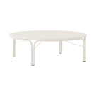 Tables basse ronde de jardin en acier ivoire 115x37cm thorvald sc109 - &tradition