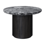 Table basse ronde en marbre gris diam�tre 60 cm moon - gubi