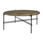 Table basse ronde en marbre marron 80cm ts - gubi