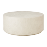 Table basse ronde organique 80 x 32 cm off - white en microciment elements - ethnicraft accessories