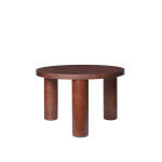 Table basse ronde en peuplier teint� fonc� vernis brillant 65 x 41, 4 cm post - ferm living