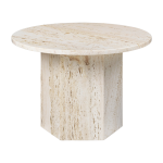 Table basse ronde en pierre blanche 60 cm epic mod�le d'exposition - gubi
