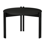 Table basse ronde en pin noir 60x40cm sticks - karup design