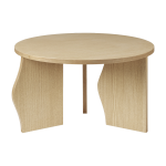 Table basse ronde en placage de fr�ne huil� naturel 60x35cm brook - broste copenhagen
