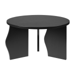 Table basse ronde en placage de fr�ne laqu� noir 60x35cm brook - broste copenhagen