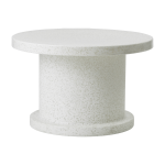 Table basse ronde en plastique recycl� blanc 75x48cm bit - normann copenhagen