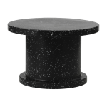 Table basse ronde en plastique recycl� noir 75x48cm bit - normann copenhagen