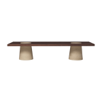 Table basse en en travertin et fr�ne carbonis� 55x155x34cm grova - ferm living