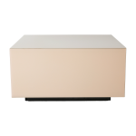 Table basse en verre beige block nude l - hkliving