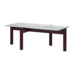 Table basse en verre tremp� et structure en h�tre baies de vin 105x40, 5cm kob - noo. ma