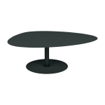 Table basse xl anthracite 80 cm galet - mati�re grise