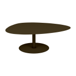 Table basse xl bronze 80 cm galet - mati�re grise
