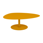 Table basse xl safran 80 cm galet - mati�re grise