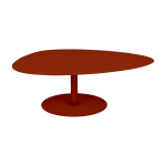 Table basse xl terracotta 80 cm galet - mati�re grise