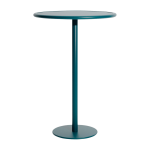 Table de bistrot de jardin ronde en aluminium bleu oc�an 105cm week end - petite friture