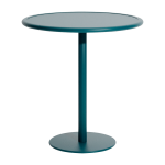 Table de bistrot de jardin ronde en aluminium bleu oc�an 75cm week end - petite friture