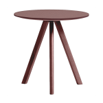 Table bistrot ronde en bois de ch�ne laqu� et linol�um bordeaux 50x49cm cph 20 2. 0 - hay