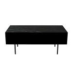 Table bout de canap� en marbre noir accent table - handv�rk