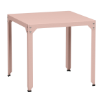 Table carr�e en acier mat baby pink 79 cm hegoa - mati�re grise