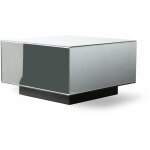 Table carr�e en miroir gris 60 x 60 cm block - hkliving