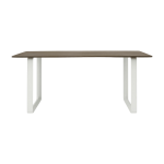 Table en ch�ne massif fum� et aluminium blanc 170 x 85 cm 70 / 70 - muuto