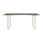 Table en ch�ne massif fum� et aluminium sable 170 x 85 cm 70 / 70 - muuto