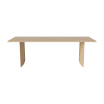 Table en ch�ne massif huil� pigment� blanc 91 x 260 cm alp - bolia