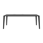 Table en ch�ne massif huil� teint� noir 95 x 200 cm graceful - bolia