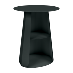 Table de chevet en acier anthracite 39 cm ankara - mati�re grise