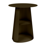 Table de chevet en acier bronze 39 cm ankara - mati�re grise