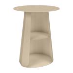 Table de chevet en acier cr�me 39 cm ankara - mati�re grise