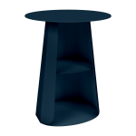 Table de chevet en acier denim 39 cm ankara - mati�re grise