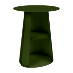 Table de chevet en acier kaki 39 cm ankara - mati�re grise