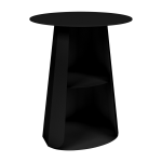 Table de chevet en acier noir mat 39 cm ankara - mati�re grise