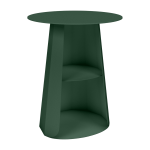 Table de chevet en acier olive 39 cm ankara - mati�re grise