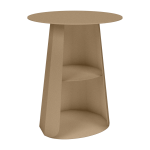 Table de chevet en acier sable 39 cm ankara - mati�re grise